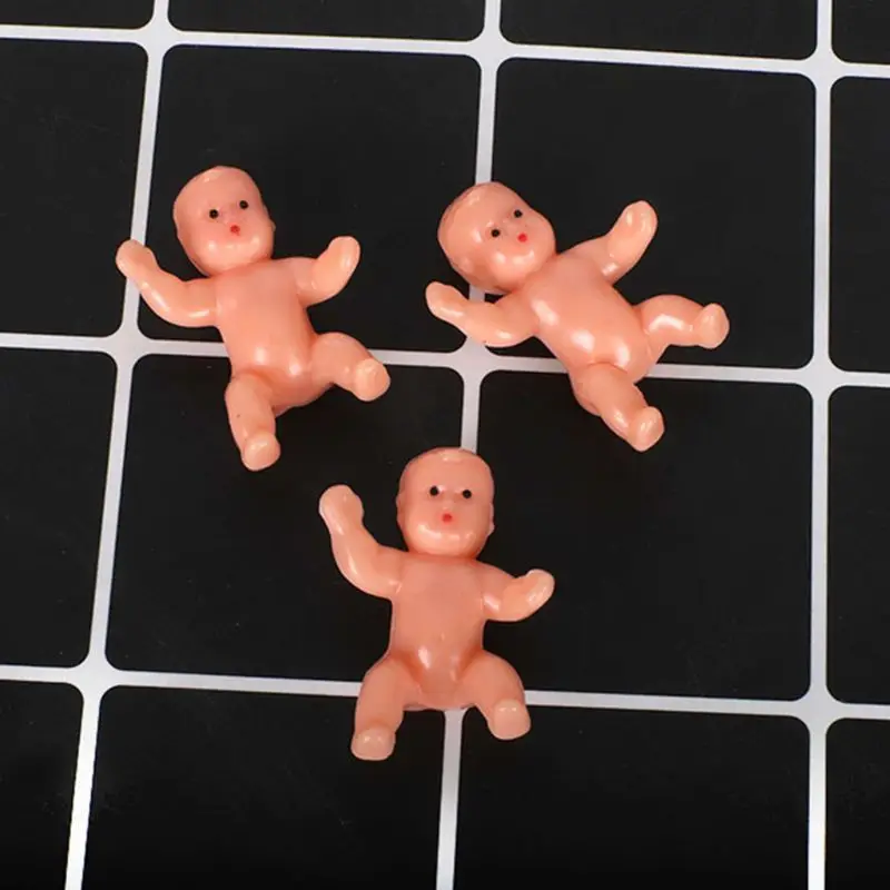 10 PCs Cute Baby Shower Mini Doll Plastic Child Full Moon Gifts