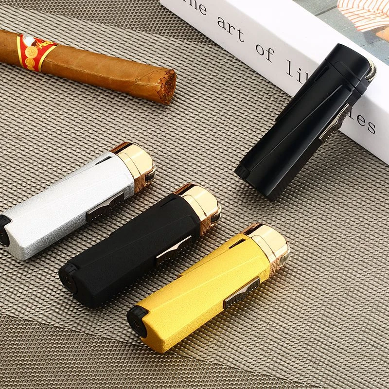 gennemse Troubled rutine Jet Three Torch /turbo Lighter Buy Cigarette Unusual Gas Lighters Butane  Metal Gadgets For Men Smoking Accessories Lighters - Cigarette Accessories  - AliExpress