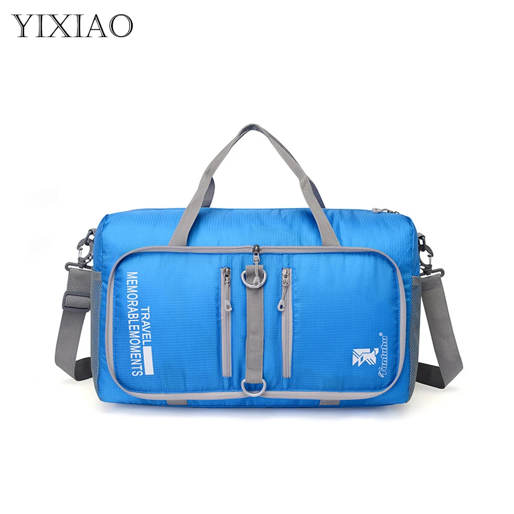 YIXIAO Bolsos plegables de nailon resistente al agua, bolsas cruzadas de entrenamiento de Fitness al aire libre, bolso de viaje informal para gimnasio, duradero|Bolsas de gimnasio| - AliExpress