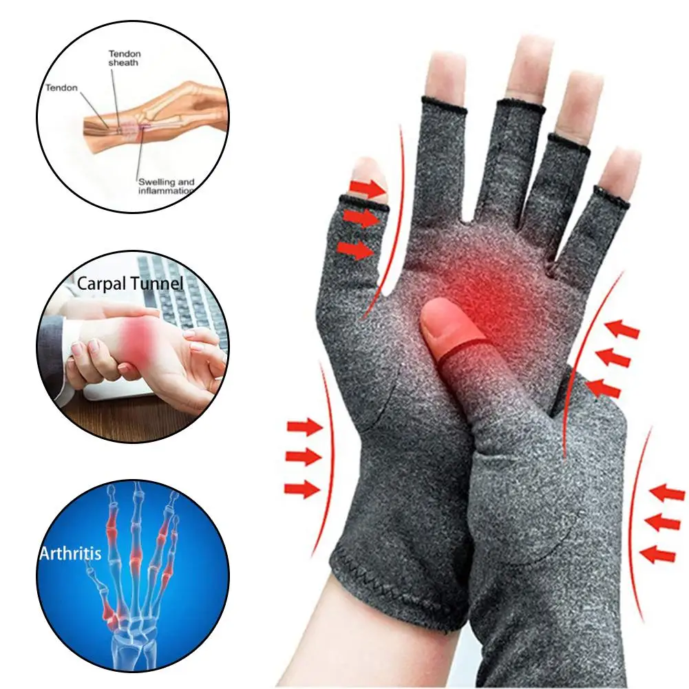 1 пара компрессионная поддержка запястья суставы облегчение боли Руки Бандаж перчатки при артрите перчатки Gl