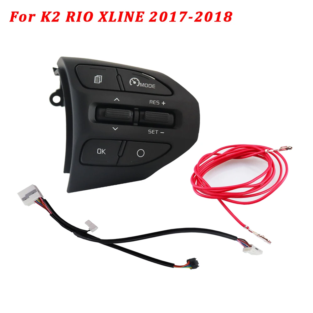 Кнопки рулевого колеса для KIA K2 RIO RIO X LINE Bluetooth телефон круиз контроль громкости переключатель автомобильные аксессуары - Цвет: Model A Cable