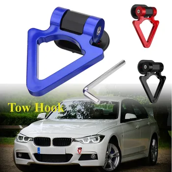 

Red/Black/Blue Car Trailer Hooks Sticker Decoration Car Rear Front Track Racing Ring Tow Hook with Wrench Auto Truck Styling