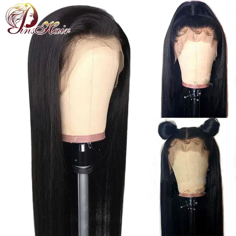 Pinshair Nonremy Straight 13*4 Lace Front Wigs Natural Color Peruvian Wigs Lace Front Human Hair Wigs Pre Plucked With Baby Hair