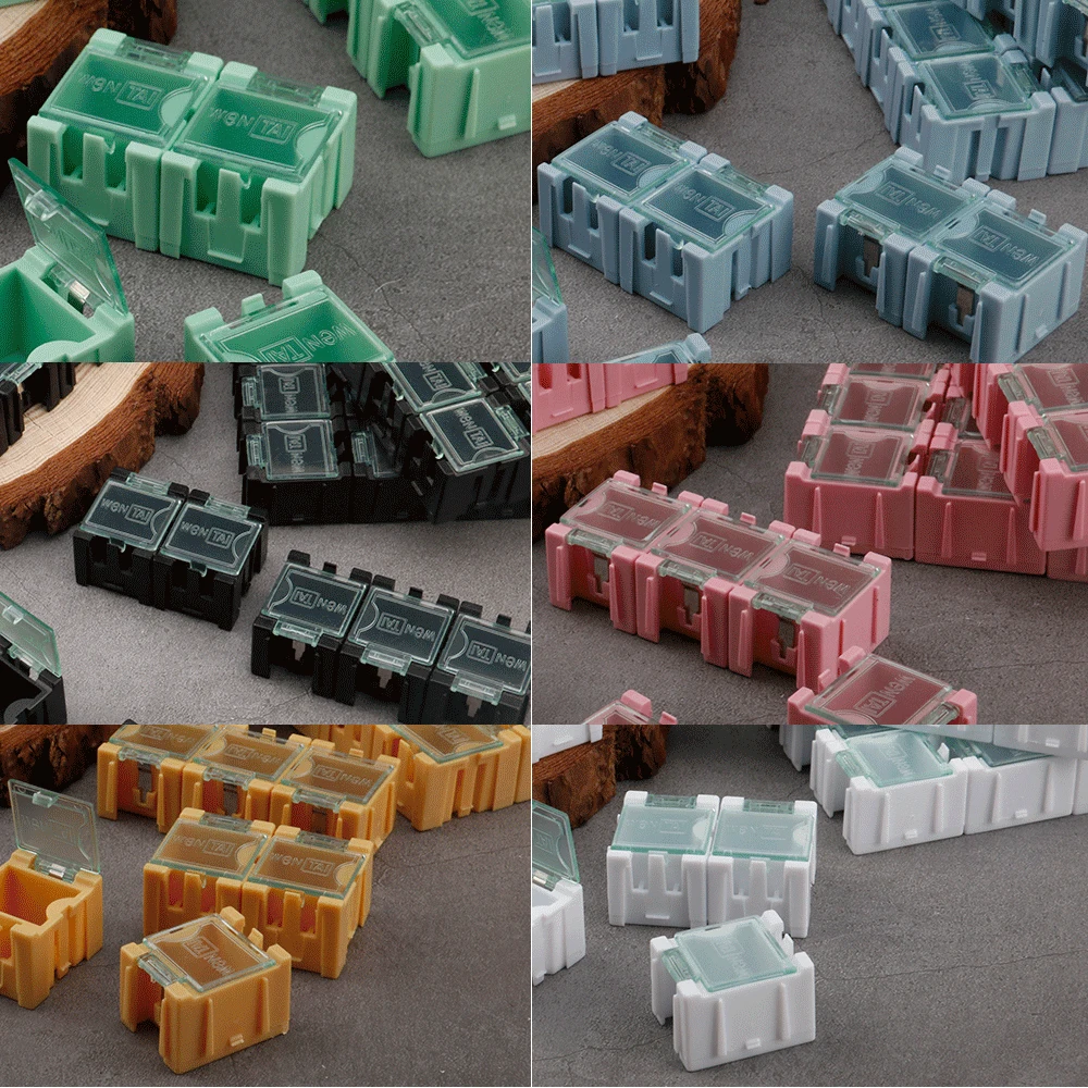 

1# Electronic Component Mini Storage Box ESD SMT SMD IC Container Jewelry CaseLaboratory Resistor Parts 800pcs/l