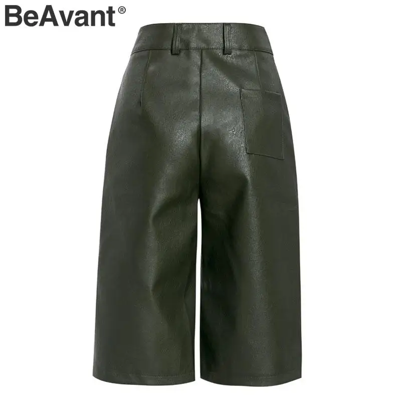 BeAvant брюки из искусственной кожи с высокой талией женские шикарные мотоциклетные женские сексуальные брюки осень-зима женские вечерние Клубные брюки