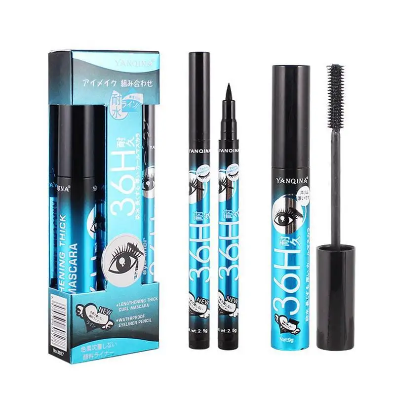 

Eyeliner Mascara Two In One Suit Makeup Waterproof Non Staining Elongated And Dense Eyelash Perm Kit Eyelash Lifting Kit