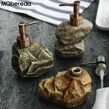 

Creative Ceramics Vintage Stone Shampoo Bottle Liquid Soap Lotion Liquid Soap Dispenser Portable Soap Dispensers Emulsion Bottle