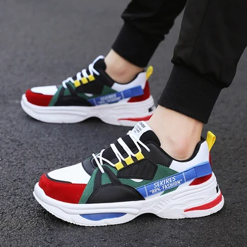 

Big Sole Men Running Shoe 6cm Height Increasing Dad Chunky Sneakers Breathable Outdoor Athletic Trainers Men Flat Walking Shoe48