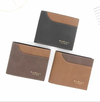 

men's short wallet Splicing retro youth wallet ultra-thin men's cross-section wallet men's wallet wholesale price