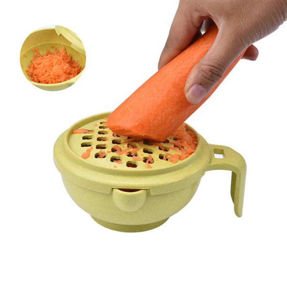 Baby Food Supplement Grinder Multifunction Feeding Tool Baby Solid Color Complementary Tool Infant Kids Grinding Bowl