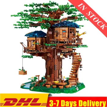 

Ideas Tree House Compatible 21318 6007 Set Building Blocks 3117Pcs Leaves Two Colors Treehouse Brick Toys Chirstmas Gifts