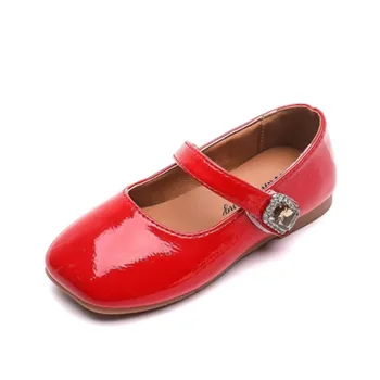 

2020 Children girls Bright Pu shoes Flat Party Princessgirl casual Shoes 3colors 21-36