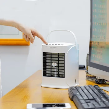 

Air Cooler USB Conditioning Fan Spray Humidifier Bluetooth Speaker Personal Space Cooler Mini Desktop Air Conditioner Cooling