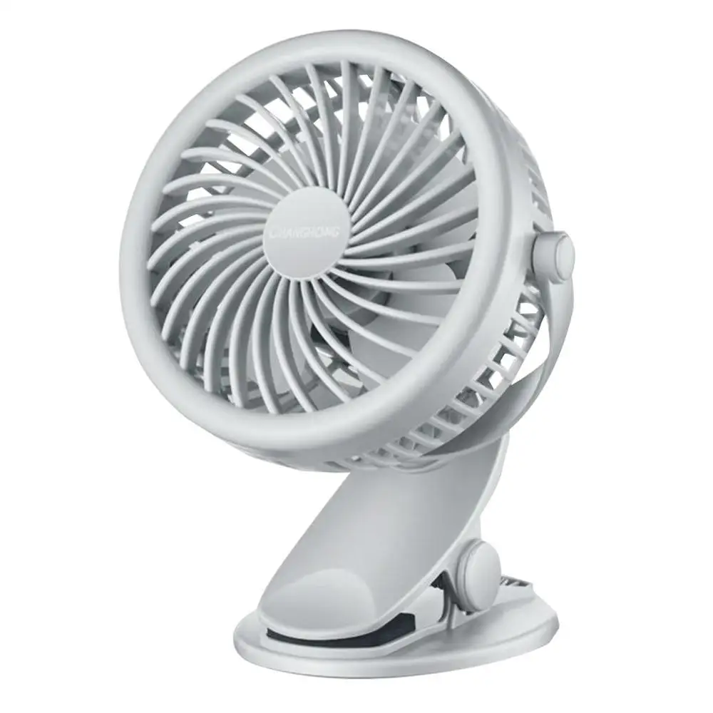 gray USB клип вентилятор Tischventilator мини вентилятор ноутбук компьютер Вентилятор 360 Вращение Регулируемая скорость ветра - Цвет: gray