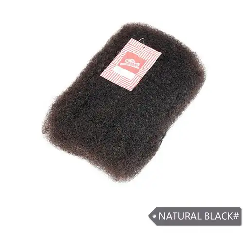 Sleek Afro Kinky Bulk Human Hair For Braiding Twist Peruvian QVR Remy Bulk Hair For Dreadlock Natural Color African Braids Hair - Image 9