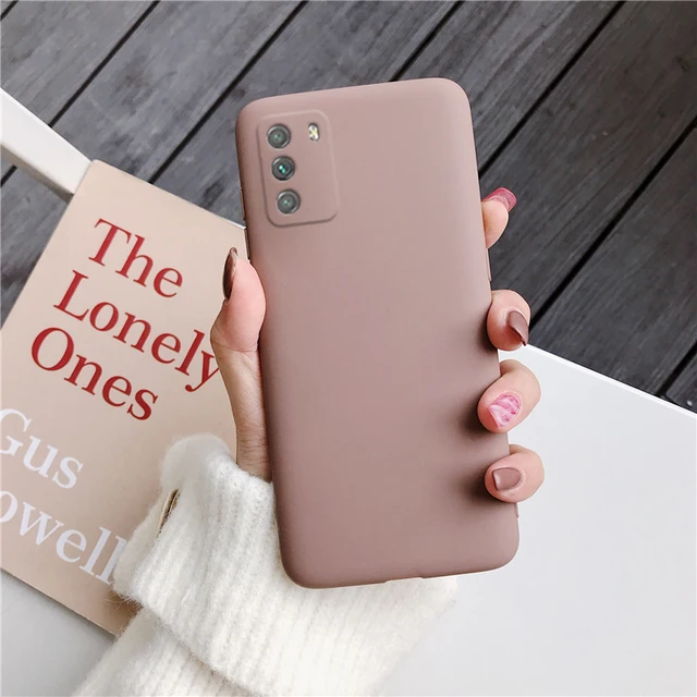 Candy Color Silicone Phone Case For Xiaomi Poco X3 Nfc M3 Pro F2 F3 GT C3 Pocophone F1 Global Matte Soft Tpu Back Fundas Cover Coffee