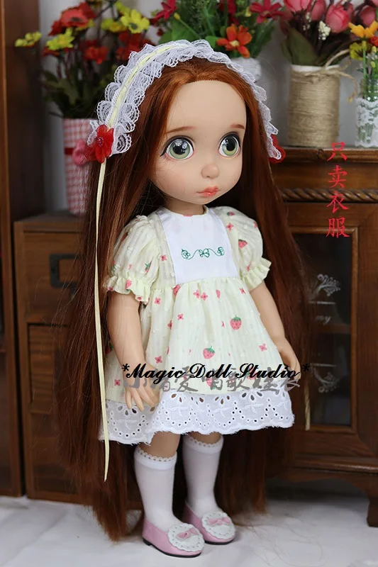 [DY191] Новинка,, 1" наряды для кукол принцессы# Платье с принтом клубники и Hiar, комплект из 16 предметов, модная Кукла