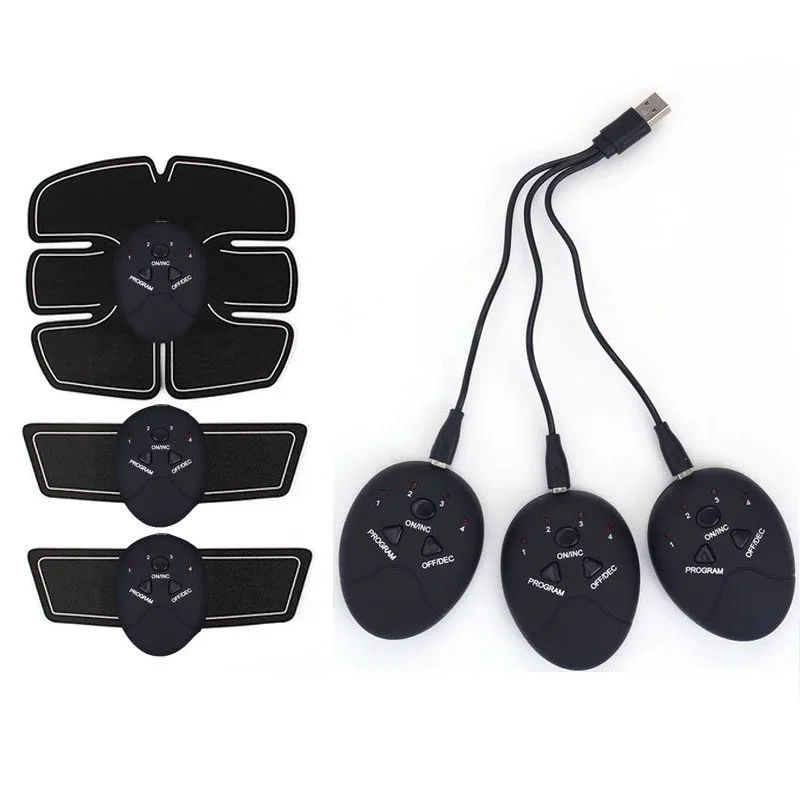 USB Charging Abdominal Machine Electric Muscle Stimulator EMS Trainer Fitness Weight Loss Body Slim