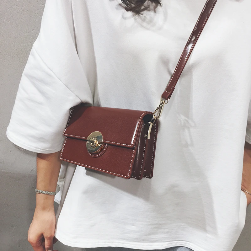 Мода Чистая ПУ кожа квадратные сумки для женщин sac основной femme сумки через плечо для женщин bolsa feminina