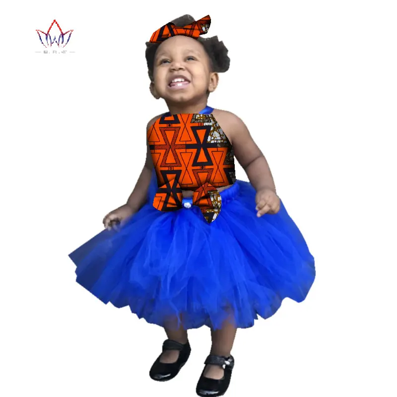 Летняя африканская одежда для детей с круглым вырезом традиционная детская