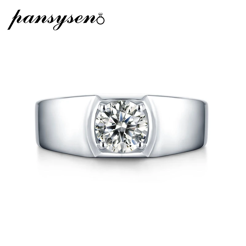 Anillo De Compromiso De Plata Y Zafiro Para Hombre