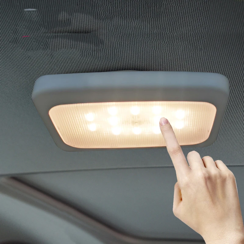 Автомобильный внутренний купольный светодиодный светильник на батарейках, светильник для чтения, нажимной светильник, задний светильник, светодиодный автомобильный Ночной светильник, аксессуары для автомобиля