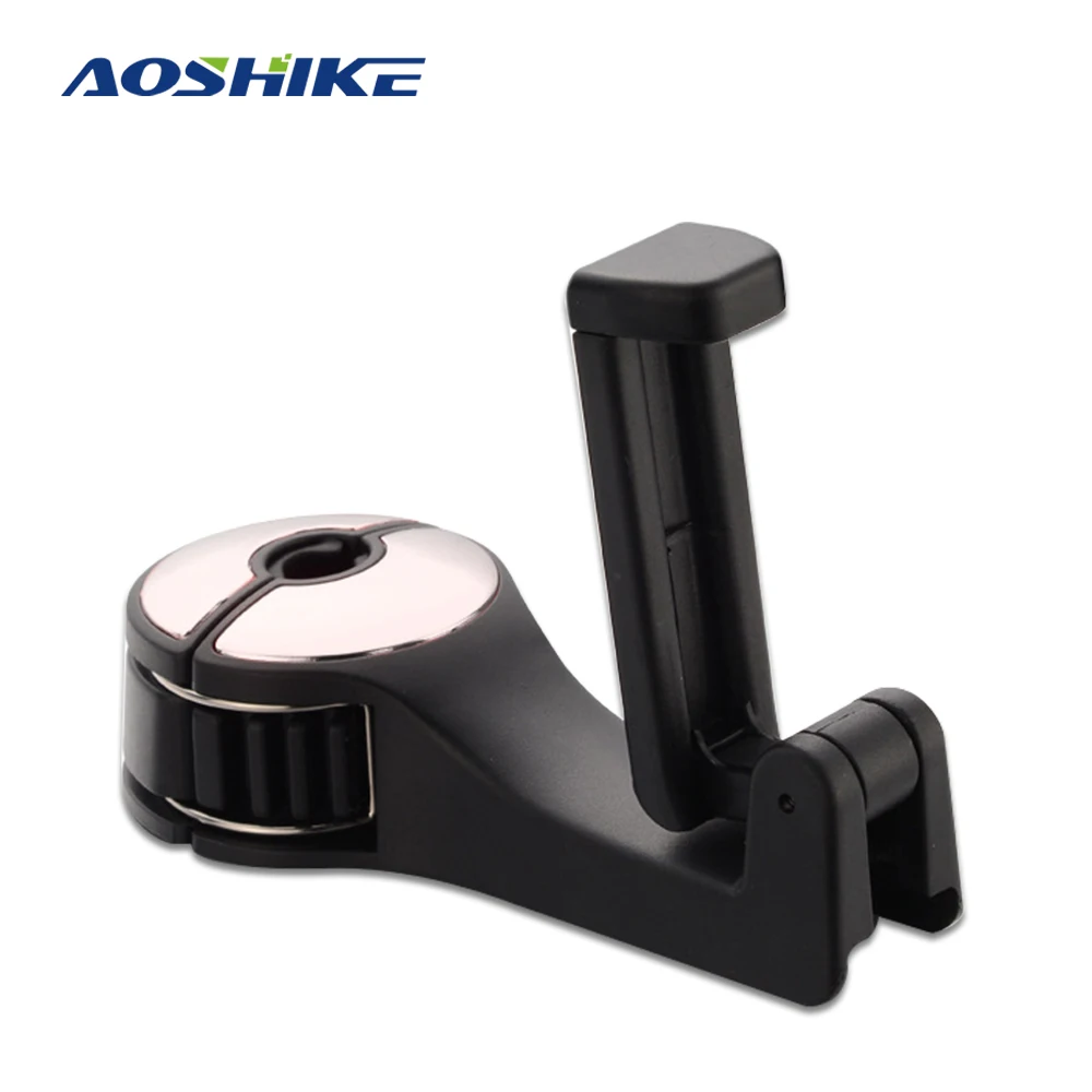 

AOSHIKE Car Headrest Hook & Phone Holder Seat Back Hanger for Bag Purse Portable 2 in 1 Multifunction Rear Seat Clips Hook
