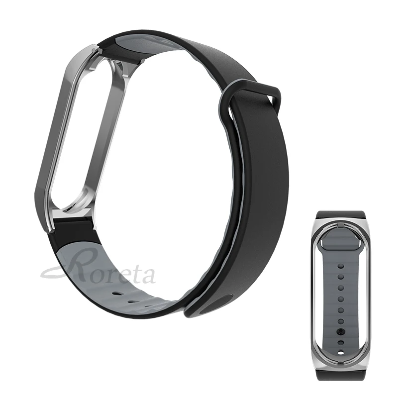Roreta для xiaomi mi Band 4 3 ремешок для спортивных часов mi band 4 3 силиконовые ремешки на запястье браслет для xiaomi mi band 4 3