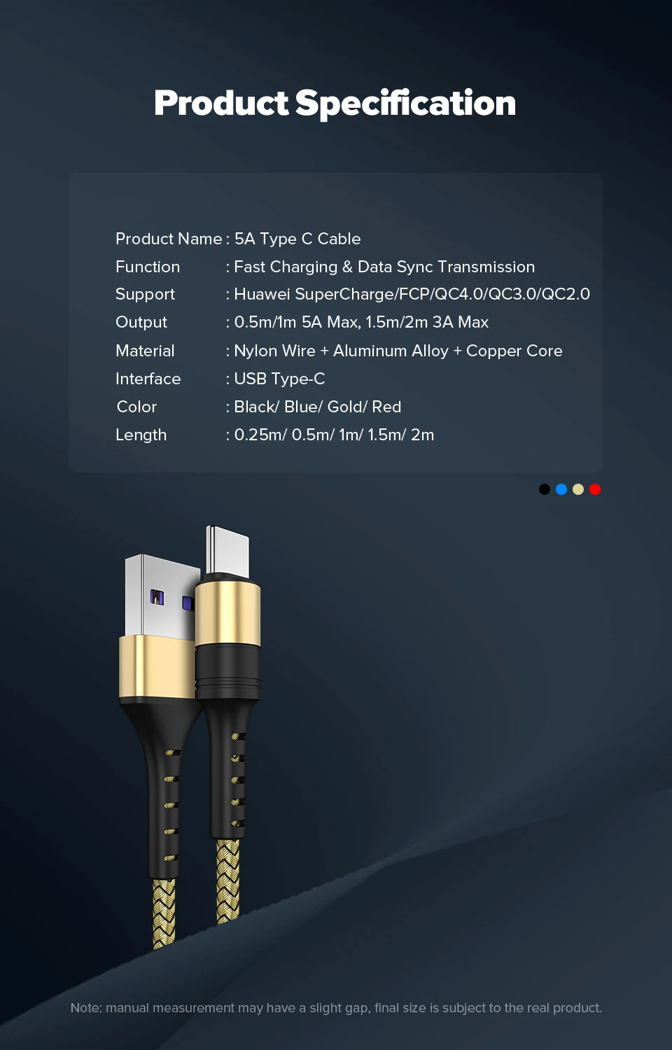 Кабель usb type C 5A Supercharge для huawei mate 20 P30 P20 Pro, шнур для быстрой зарядки телефона для Honor 20 10 8 V10 USBC Cabo