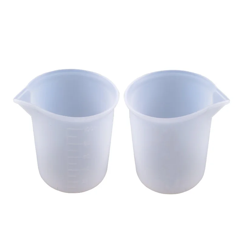 2PCS/Set 100 ml Silicone Measuring Cups for Resin Non-stick Mixing Cups Glue Tools Precise Scale