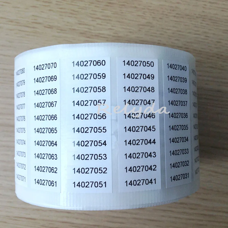 1000pcs 20x10mm 사용자 정의 항목 코드 Qr 코드 바코드 스티커 일련 번호 포장 레이블 주식 마크 인감 태그