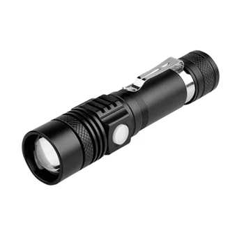 

Jiguoor WT518 XM-L T6 1000Lumens 3Modes Black Zoomable LED Flash Light Portable Lighting Clicky Flashlights & Torches