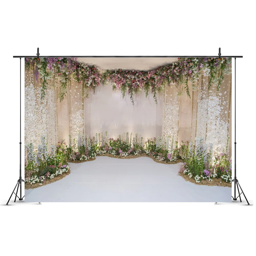 Nordic красивые цветы тема Свадебная вечеринка фон для студийной фотосъемки детей с