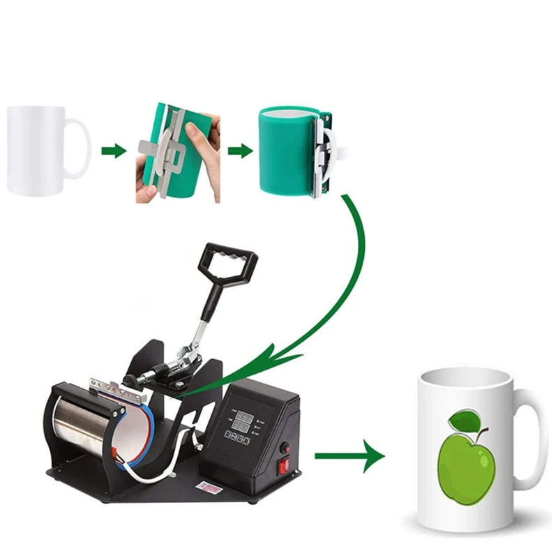 Heat Sublimation Transfer Mug Silicone Clamp 3D Vacuum Cup Fixture Mug Wrap Cup 