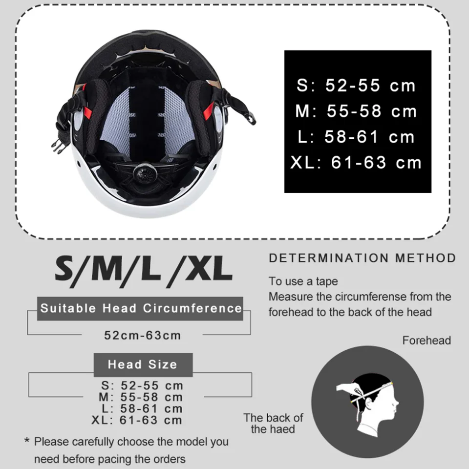 LOCLE CE Certification Skiing Helmet Men Women Ski Helmet Outdoor Sports Ski Snowboard/Skateboard Helmet ABS+PC+EPS 52-63cm
