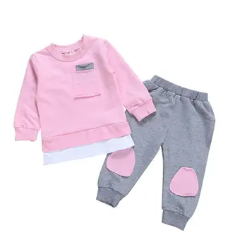 

ZWF269 Casual Child Clothes Long Sleeves T-shirt +kids Pants Boys'Clothing Unisex Outerwear Sets 3-10 Years
