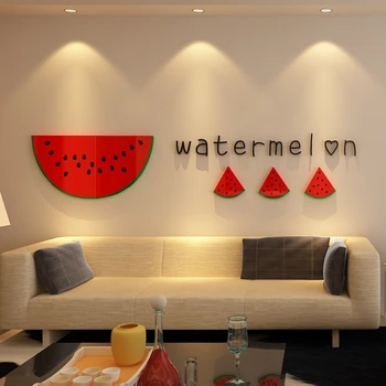 

Watermelon 3d Acrylic Wall Stickers Decal Kids Room Living Room Wall Sticker Diy Modern Wall Stickers Art Home Decoration Q