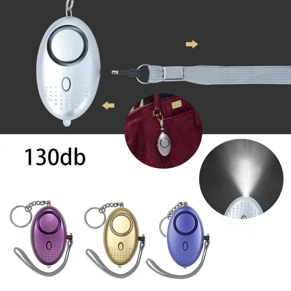 5 шт. 130dB брелок для ключей с сигнализацией кольцо со светодиодной подсветкой аварийная безопасная тревога персональная защита волков тела тревоги выхваты#819
