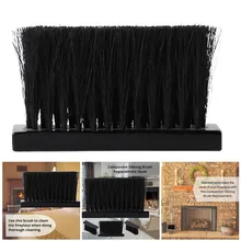 Fireplace Tool Brush 13.5*3.5*8cm Wooden Handle Oblong Brush Pp Head Fireplace Fire Hearth Fireside Black Fireplace Brush