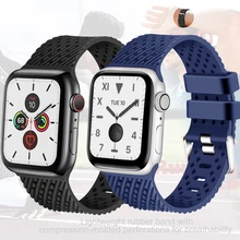 Силиконовый ремешок для apple watch 44 мм 40 мм apple watch band 5 4 3 2 1 iwatch band 38 мм 42 мм ромбический узор ремешок для часов браслет