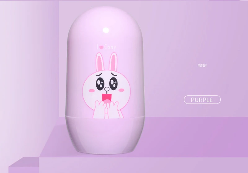 4pcs Baby Nail Care Set Health care Kits Infant Finger Trimmer Scissors Nail Clippers Cartoon Animal Storage Box for Travel - Цвет: Purple rabbit