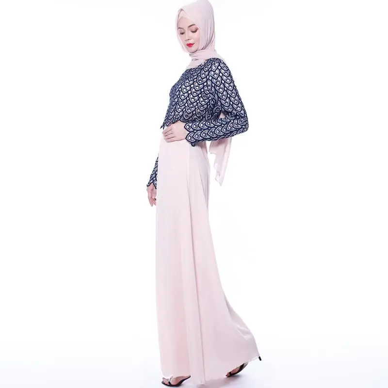 Элегантное Абая для мусульманских женщин длинное шифоновое платье макси кружева Дубай Коктейльные Вечерние платья Элегантное 2019 осеннее