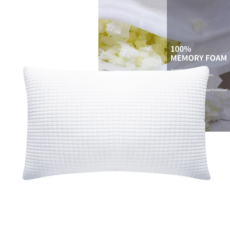 

Bamboo Shredded Memory Foam Bed Pillow Memory Broken Sponge Pillow Washable Cover Adjustable Thickness Firmness Pillows