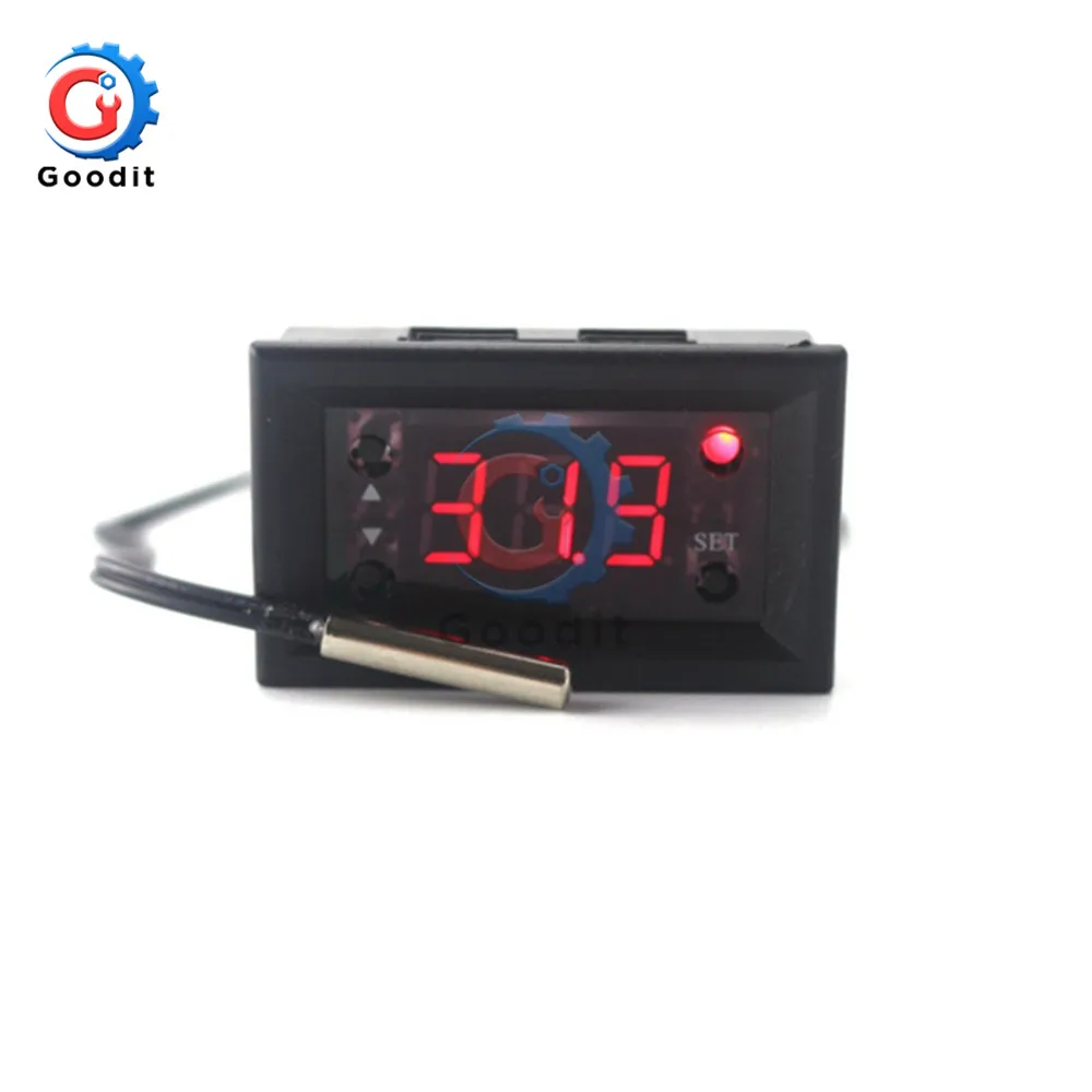 W1218 DC 12V светодиодный цифровой термостат регулятор температуры термометр Монитор