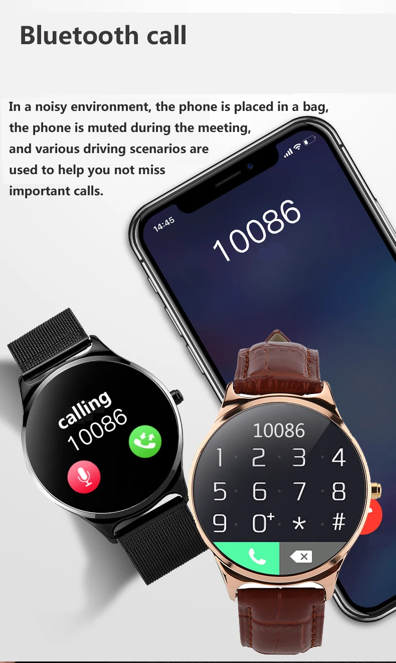 Смарт-часы с Bluetooth для прослушивания музыки, большой калькулятор памяти, черный экран, запись голоса, смарт-браслет, наручные часы для мужчин и женщин