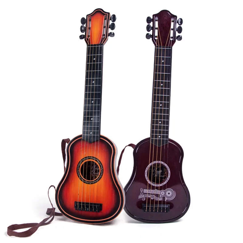 

Promotional Special Offer CHILDREN'S Guitar-Elastic-Dreamy Wood Grain Educational Model Steel String Ukulele Educational Toy