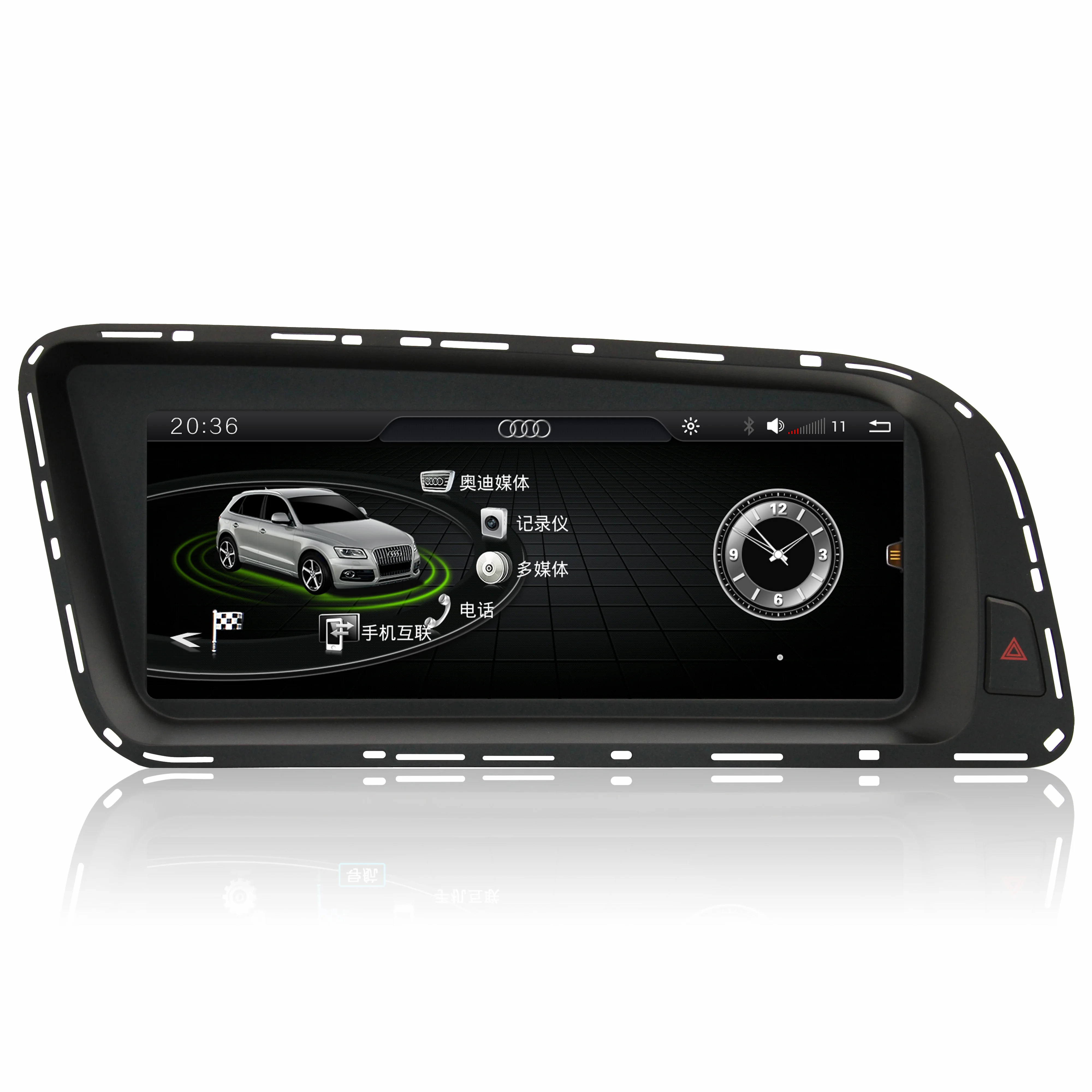 Perfect NaweiGe 8.8Inch Android quad core 4+32GB WIFI Car dvd for Audi Q5 2009-2016 Autoradio GPS Navigation Car Multimedia Players 1