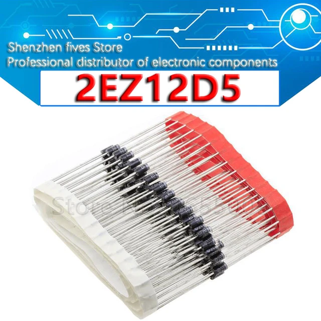 20pcs/lot 2W Zener Diode 2EZ12D5 12V Zener Tube DO-15 ZY12