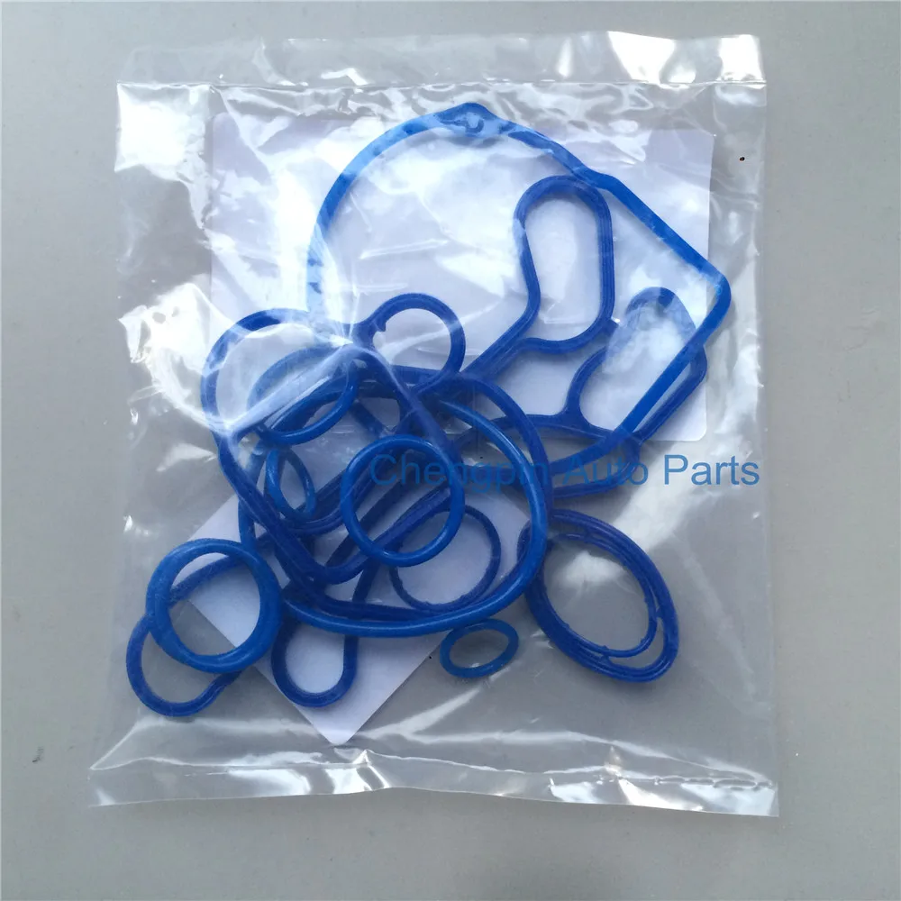 Cooling System Oil Cooler Gasket Seals Blue OEM# 24445723 55354072 55354071 For Chevrolet Cruze 1.6L 1.8L Sonic Astra Zafira