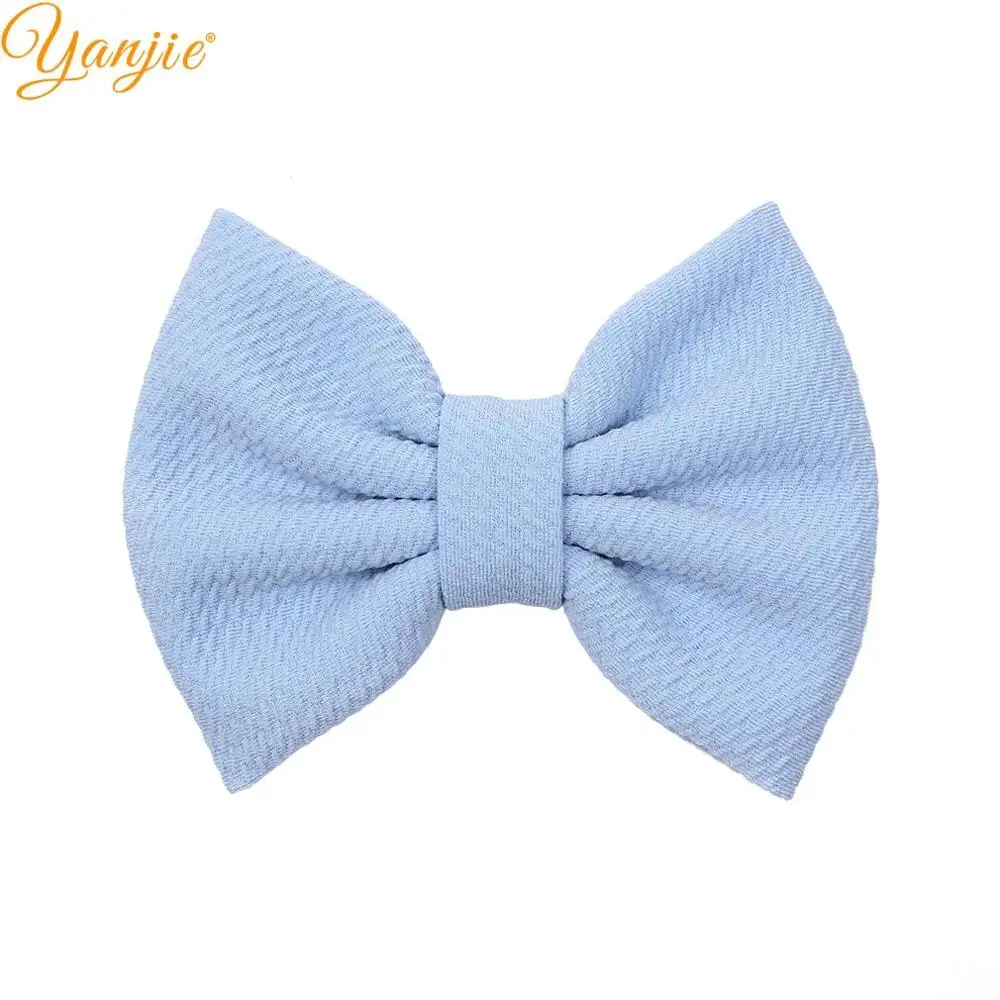 blue 10 шт./лот, 5 дюймов, заколка с бантиком, твердая Вафельная Ткань, заколки для волос для женщин, сделай сам, аксессуары для волос для девочек, повязка на голову, аксессуары для женщин - Цвет: blue